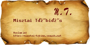 Misztai Tóbiás névjegykártya